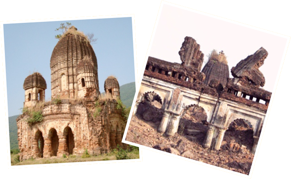A dilapidated temple and the walls of a palace that stand testimony to the history of the Panchet Raj